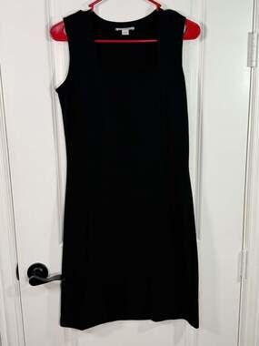 Boston Proper Sculpting Square Neck Sheath Dress Black Size S
